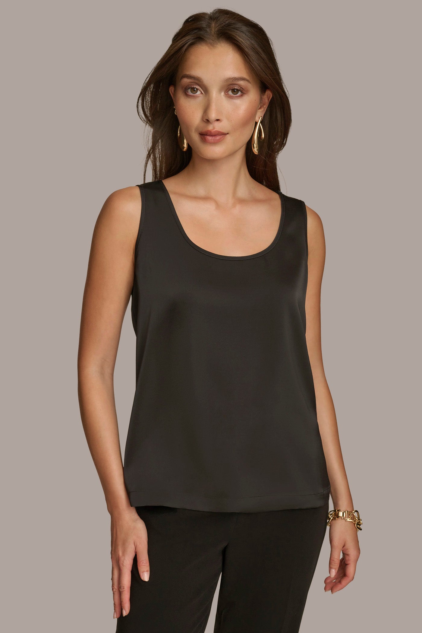 (image for) UNIQUE VALUE CHARMEUSE SCOOP NECK CAMI